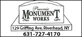 Peconic Monument Works Sponsorship Banner