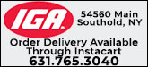 Southold IGA Sponsorship Banner